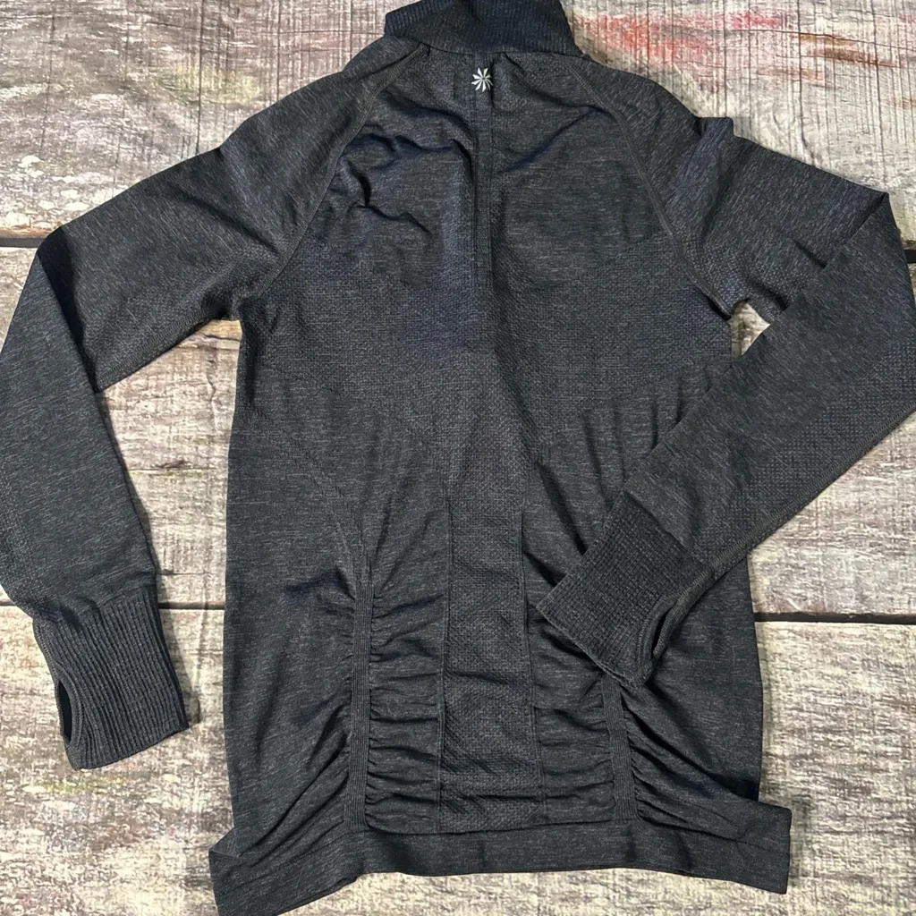 Athleta 1/4 Zip Pull Over Dark Gray - Image 9