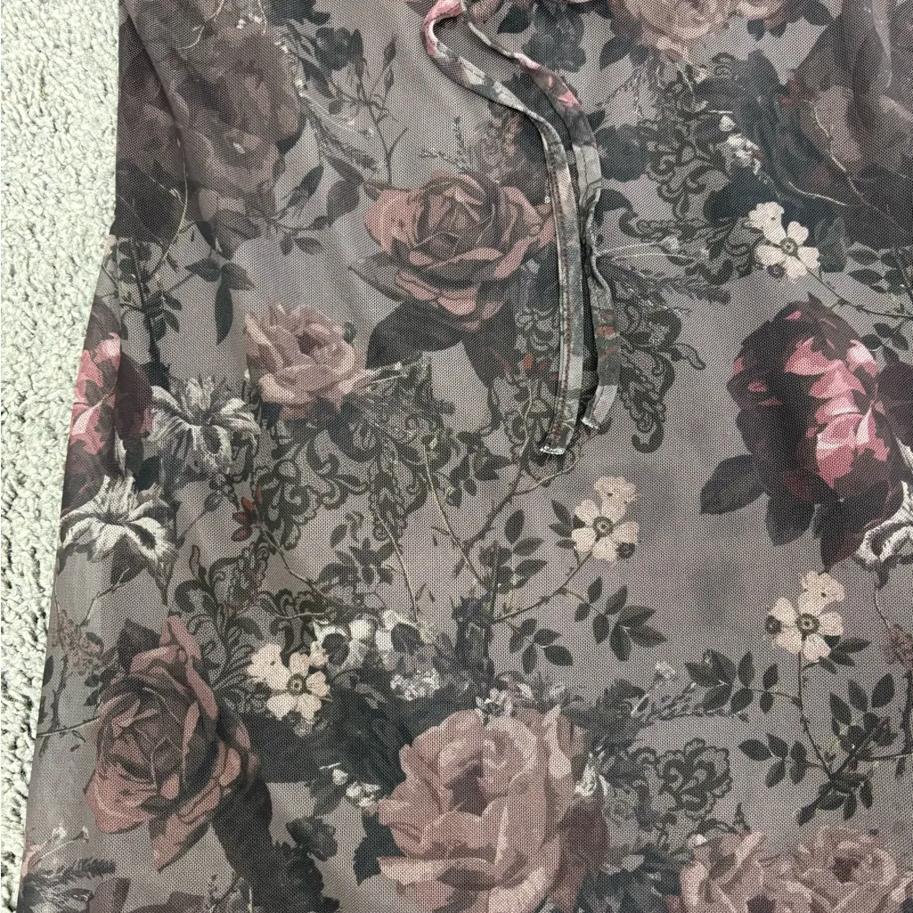 Purple and brown floral‎ dress Size XL - Image 2