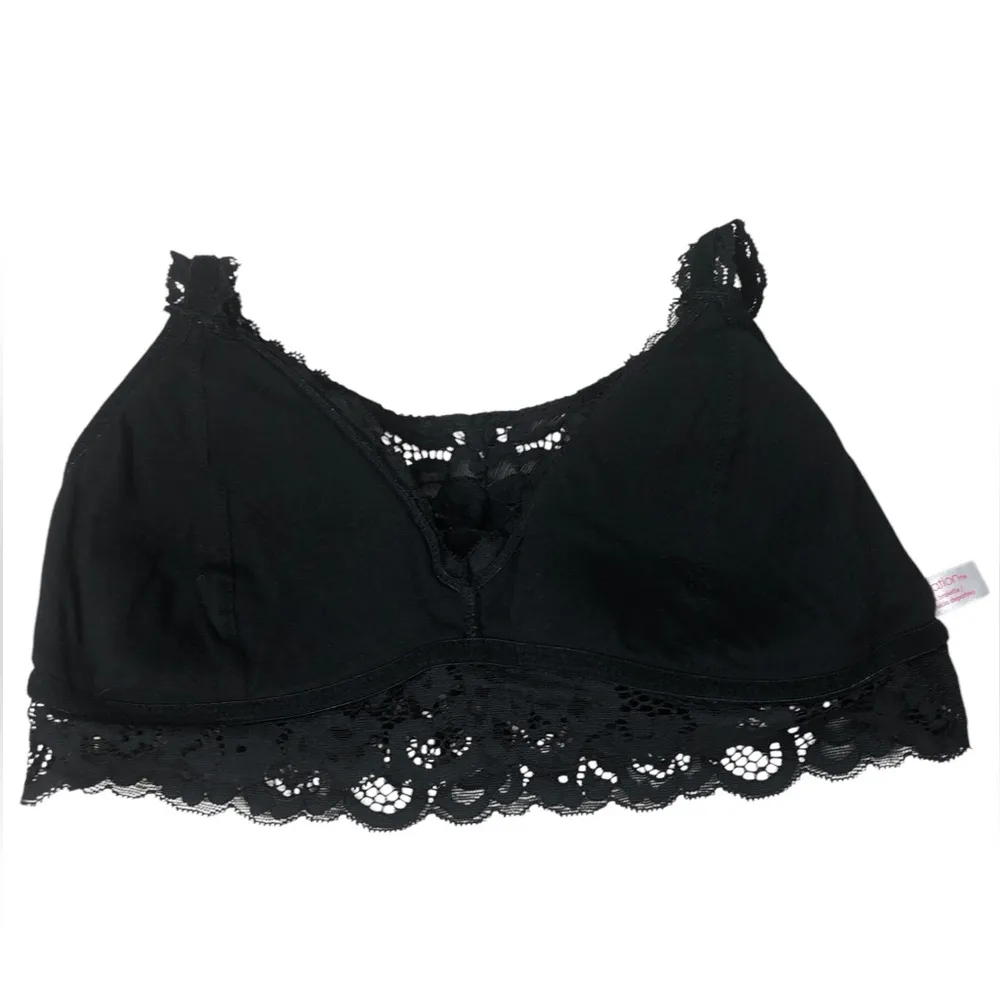 Xhilaration Racerback Bralette Black Lace Pullover Padded Bra - Image 5