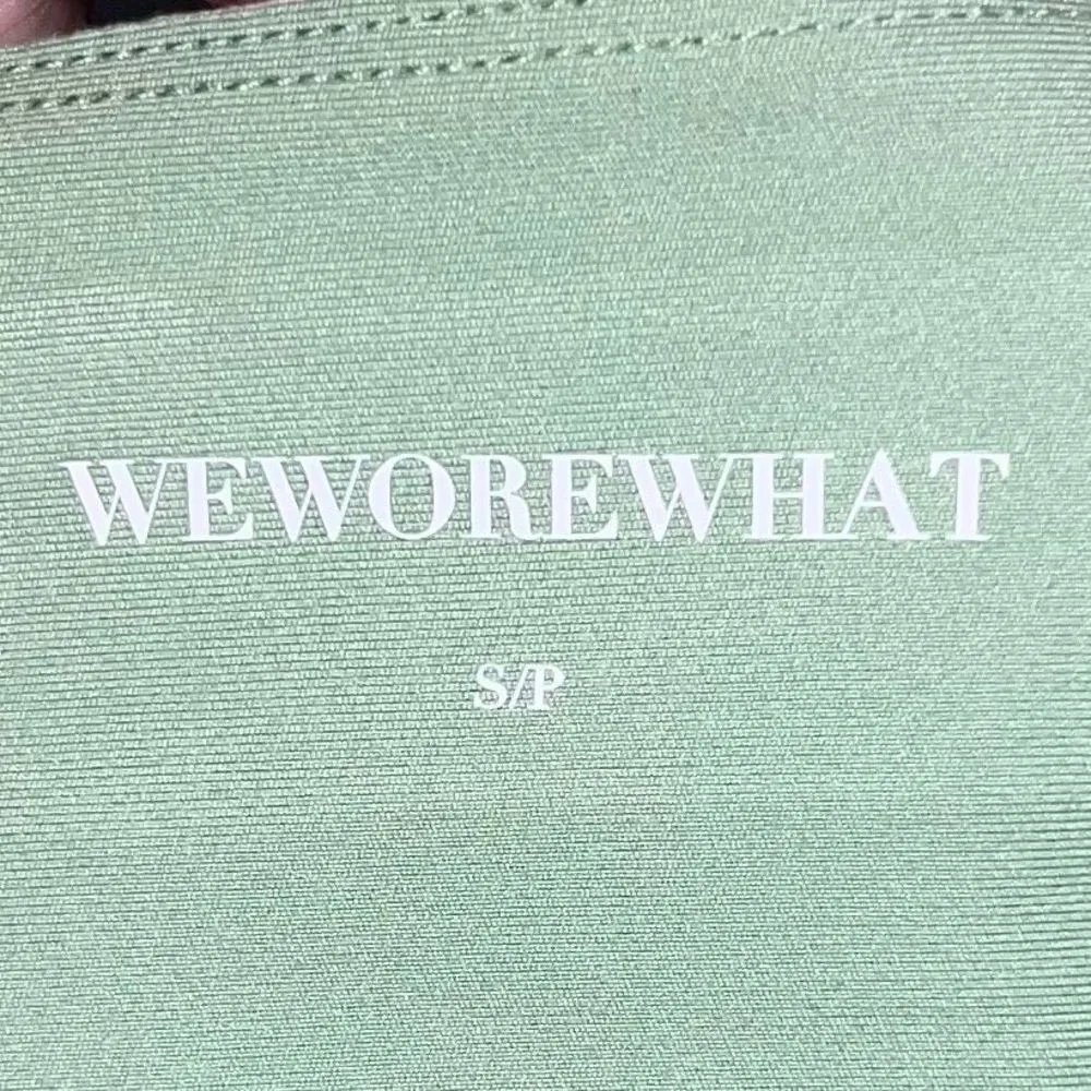 WeWoreWhat Solid Racerback Bra in Fair Green - Image 9