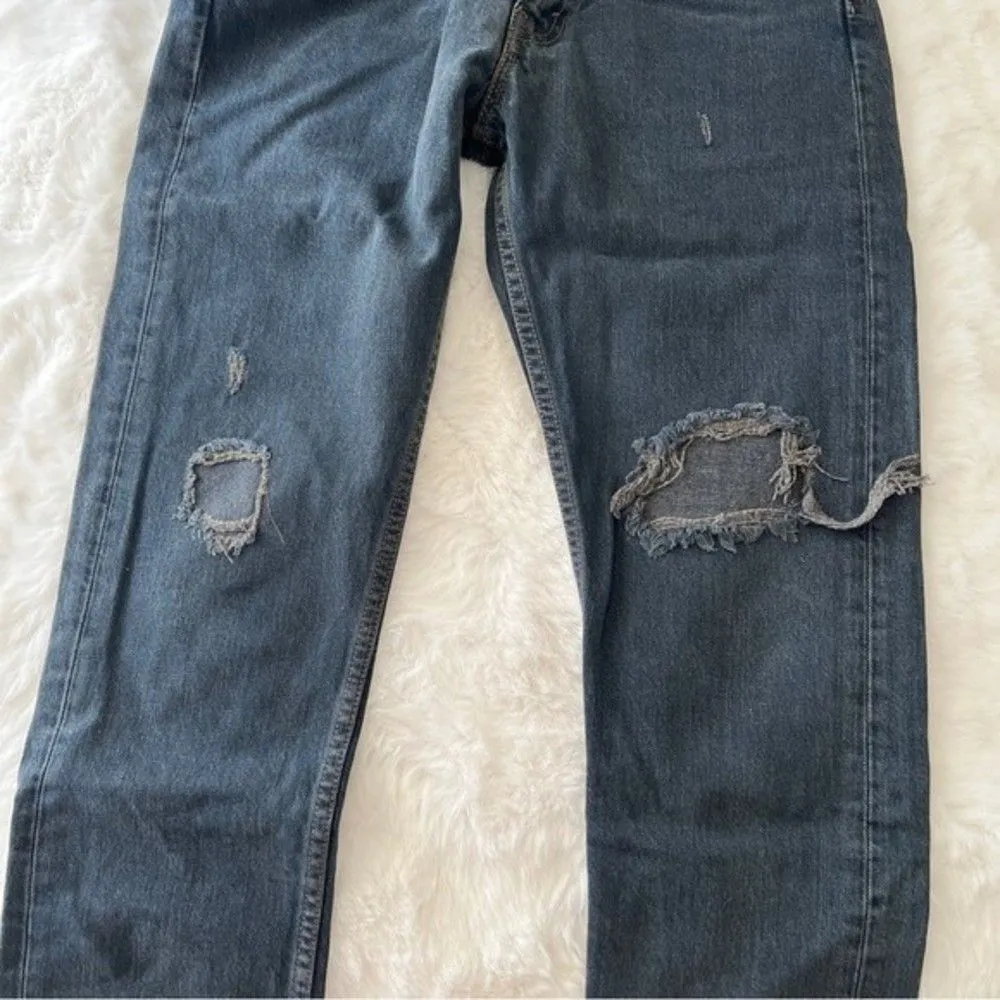 LEVI'S STRAUSS & CO 505 C Straight Cropped Jeans Size W27 L27 Grey - Image 4