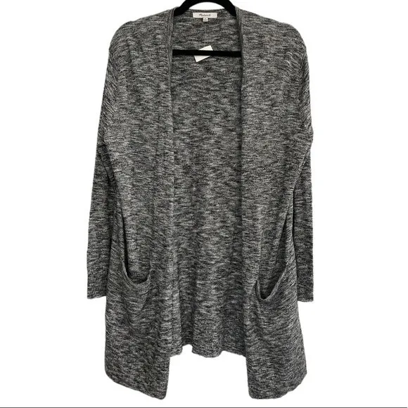NWT Madewell Ryder Lightweight‎ Cardigan in Gray Marled Panda Size Small - Image 2