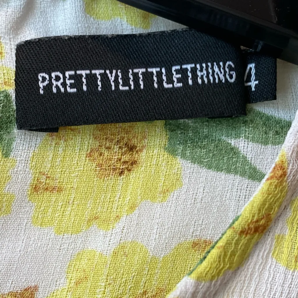 Pretty Little Thing Yellow Floral Blouse - Image 3
