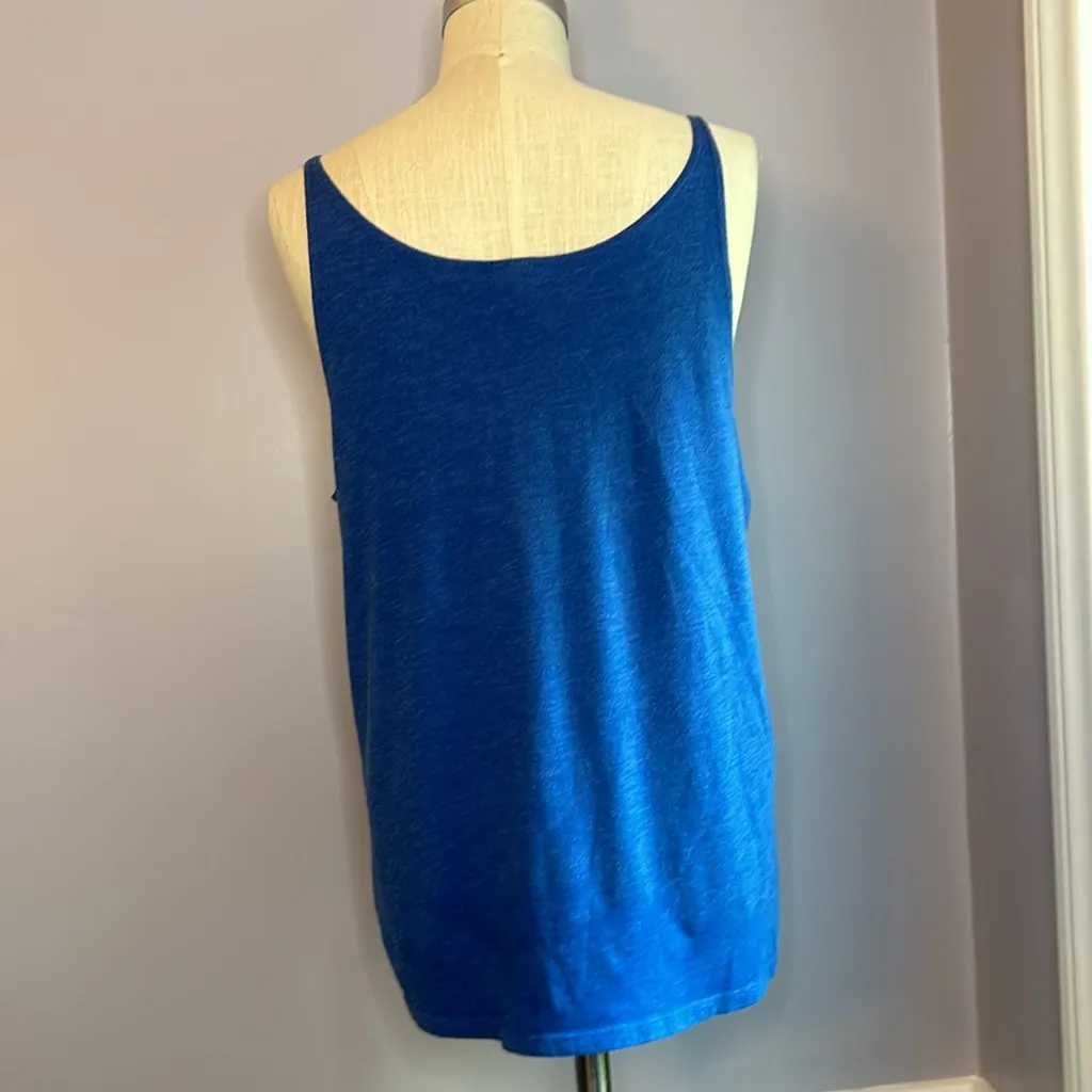 Disney castle Alpha Gamma Delta blue tank top Size Medium - Image 4