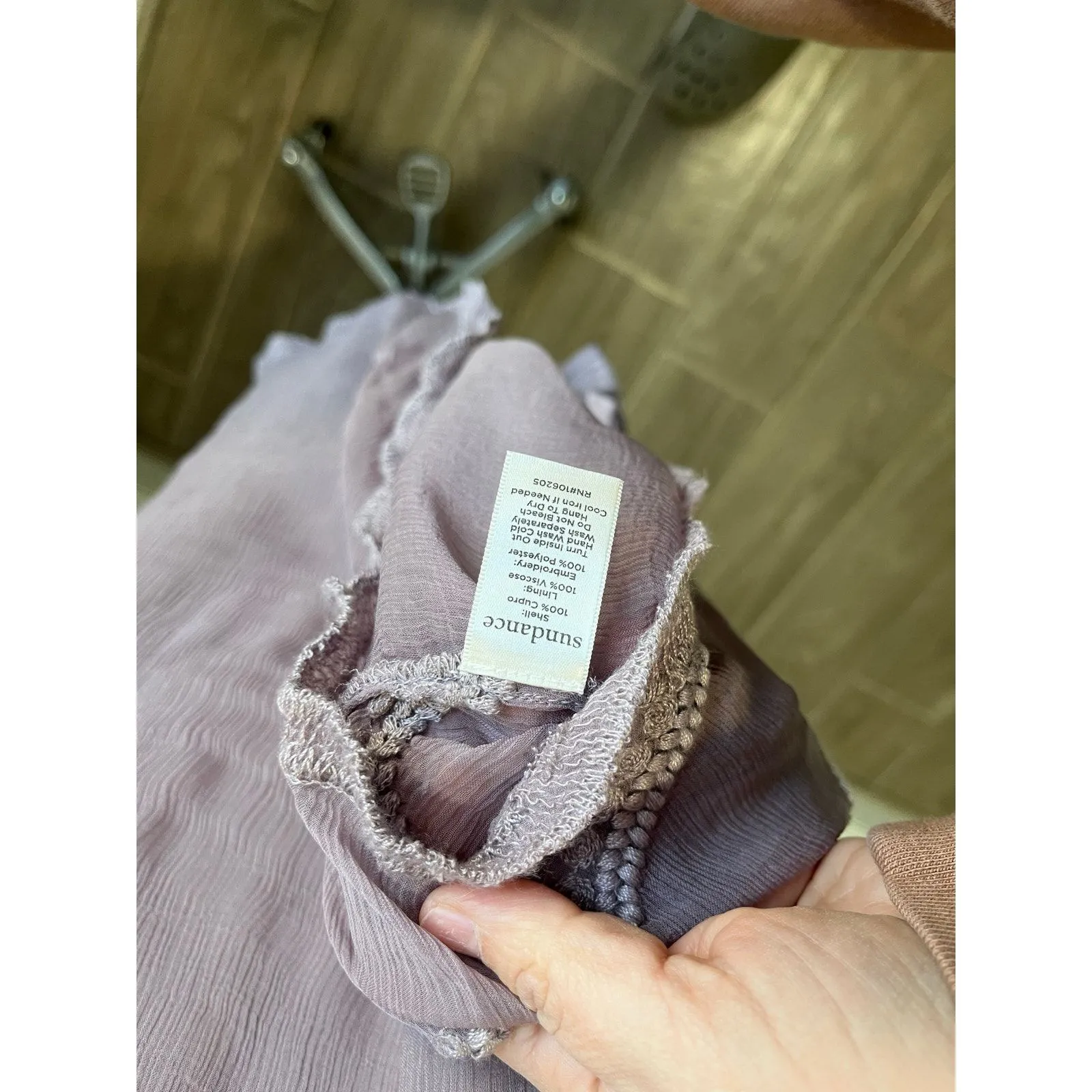 Sundance Violette Embroidered Boho Dress Lace Cottagecore Romantic Size XL - Image 10