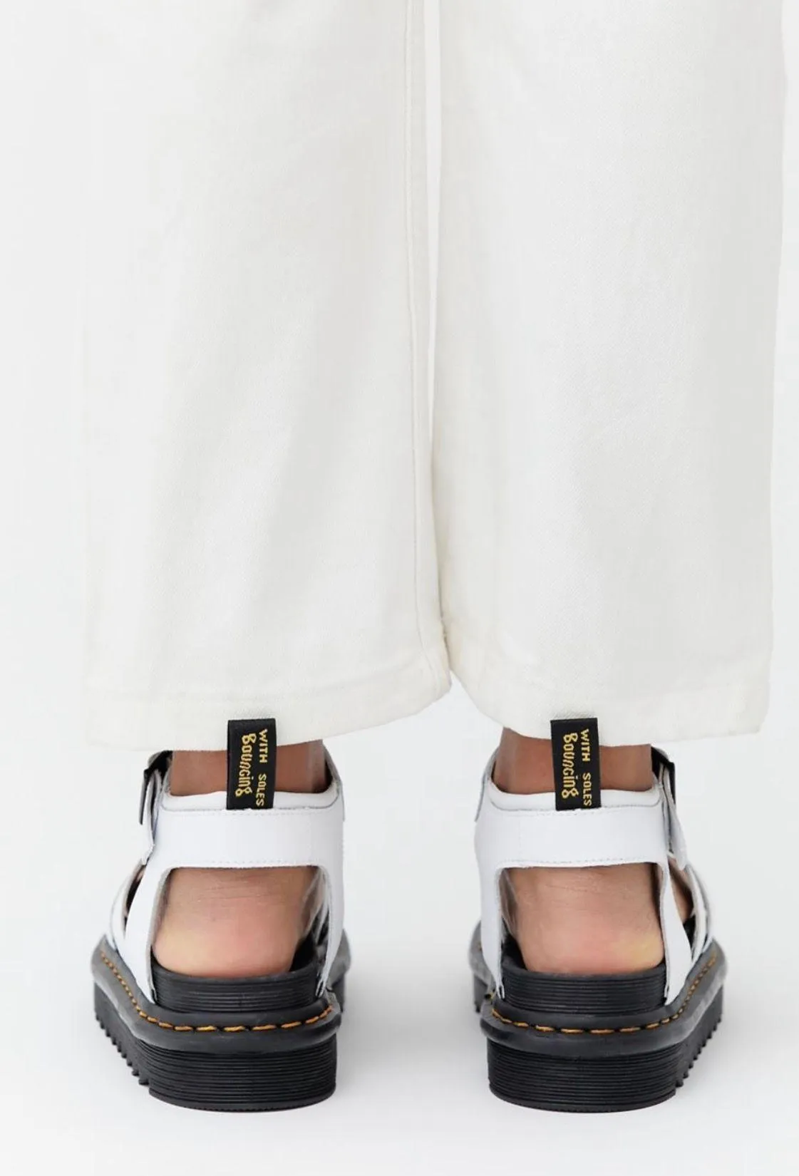 Dr. Martens White Hydro Leather Sandals - Image 4