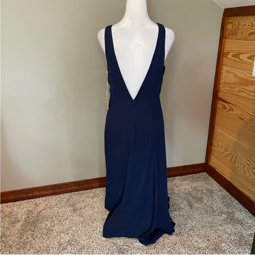 Show Me Your Mumu Jenn Maxi Dress in Rich Navy Crisp Large NWT - Image 7
