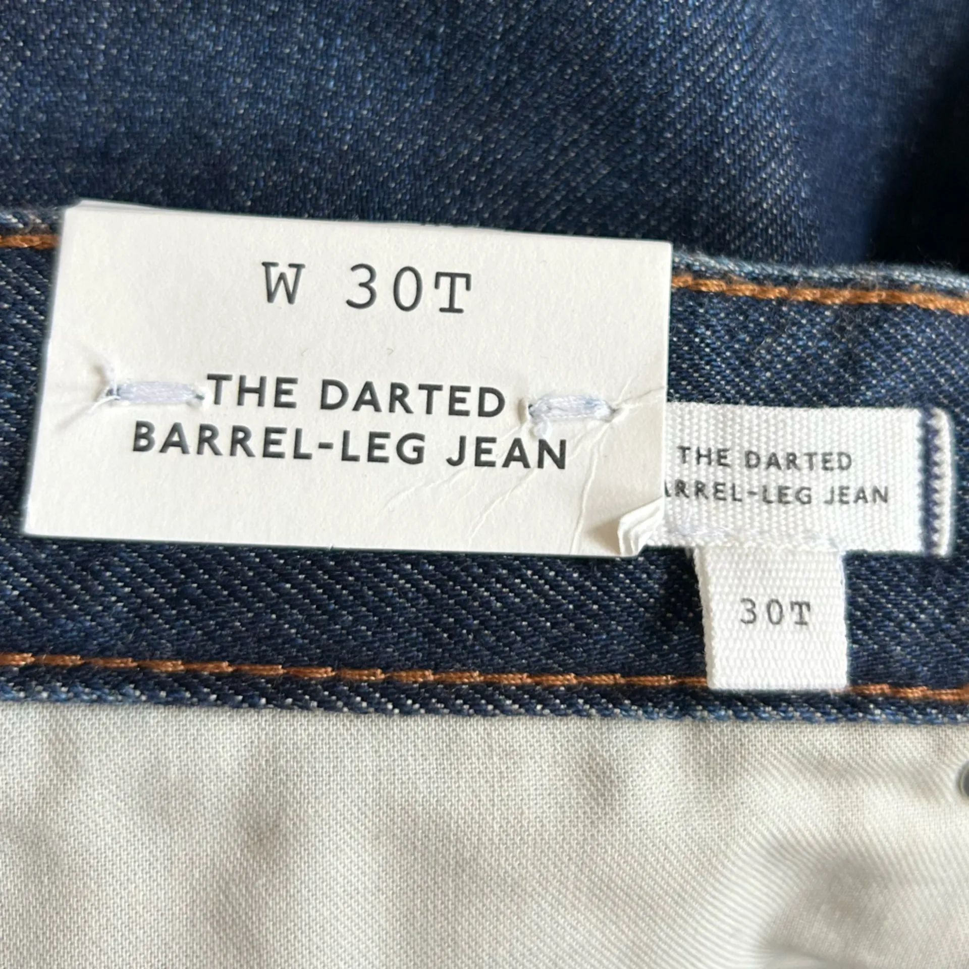 NWT Madewell The Tall Darted Barrel-Leg Jean in SoftDrape Foundry Wash Size 30T - Image 10