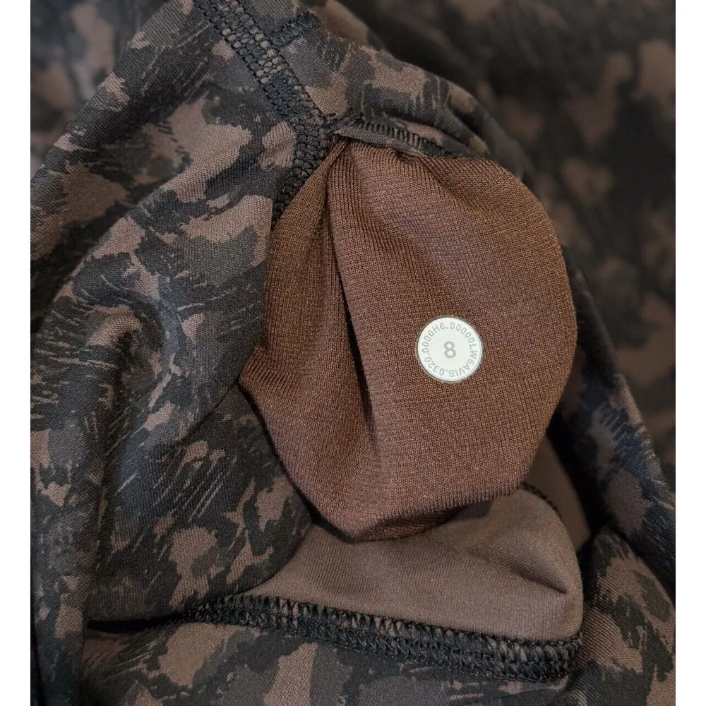 Lululemon Womens Leggings Brown Black Align High Rise Crop Camo Size 8 - Image 4