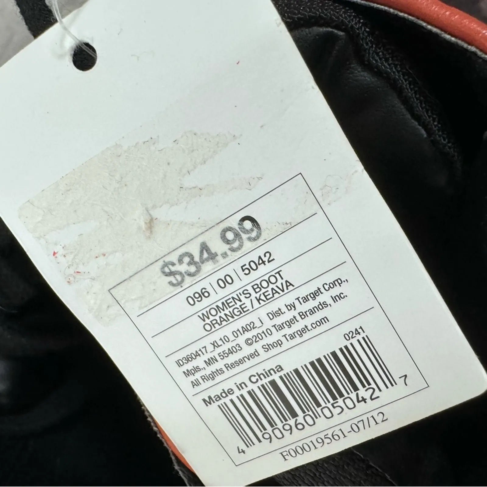 2010s Indie Sleaze Stiletto Hiking Style Boots Orange Size 8 Heels Platform - Image 7