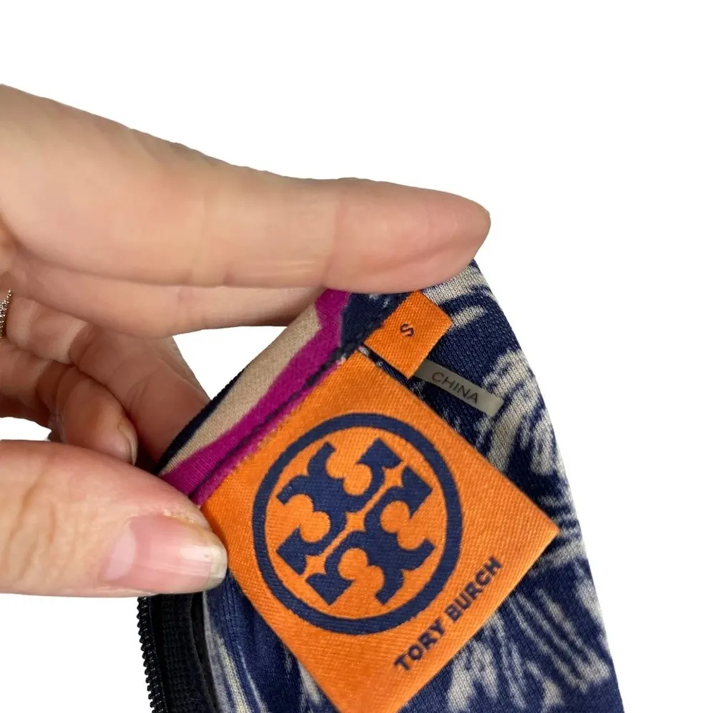 Tory Burch Flinnia Printed Dress Wild Orchid Knee Length Fitted Sleeveless Small - Image 14