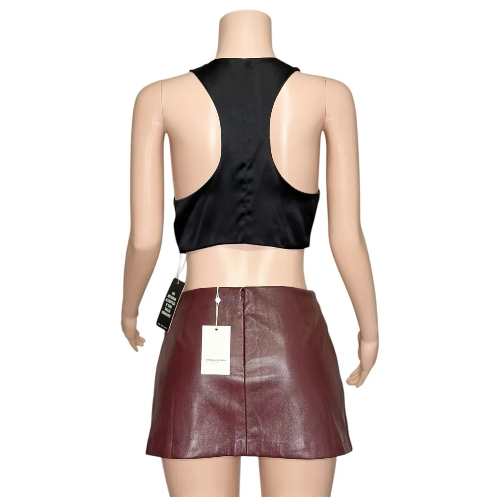 ARE YOU AM I Kih Silk Satin Vest, Black, Medium Black - Image 10