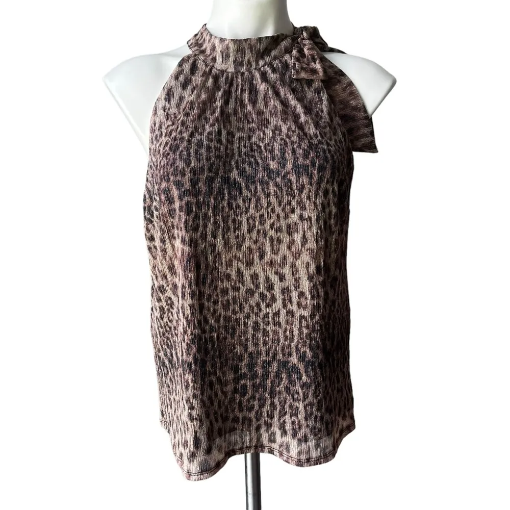 NWT, INC INTERNATIONAL CONCEPTS Animal-Print Tie-Neck Halter Top, - Image 9