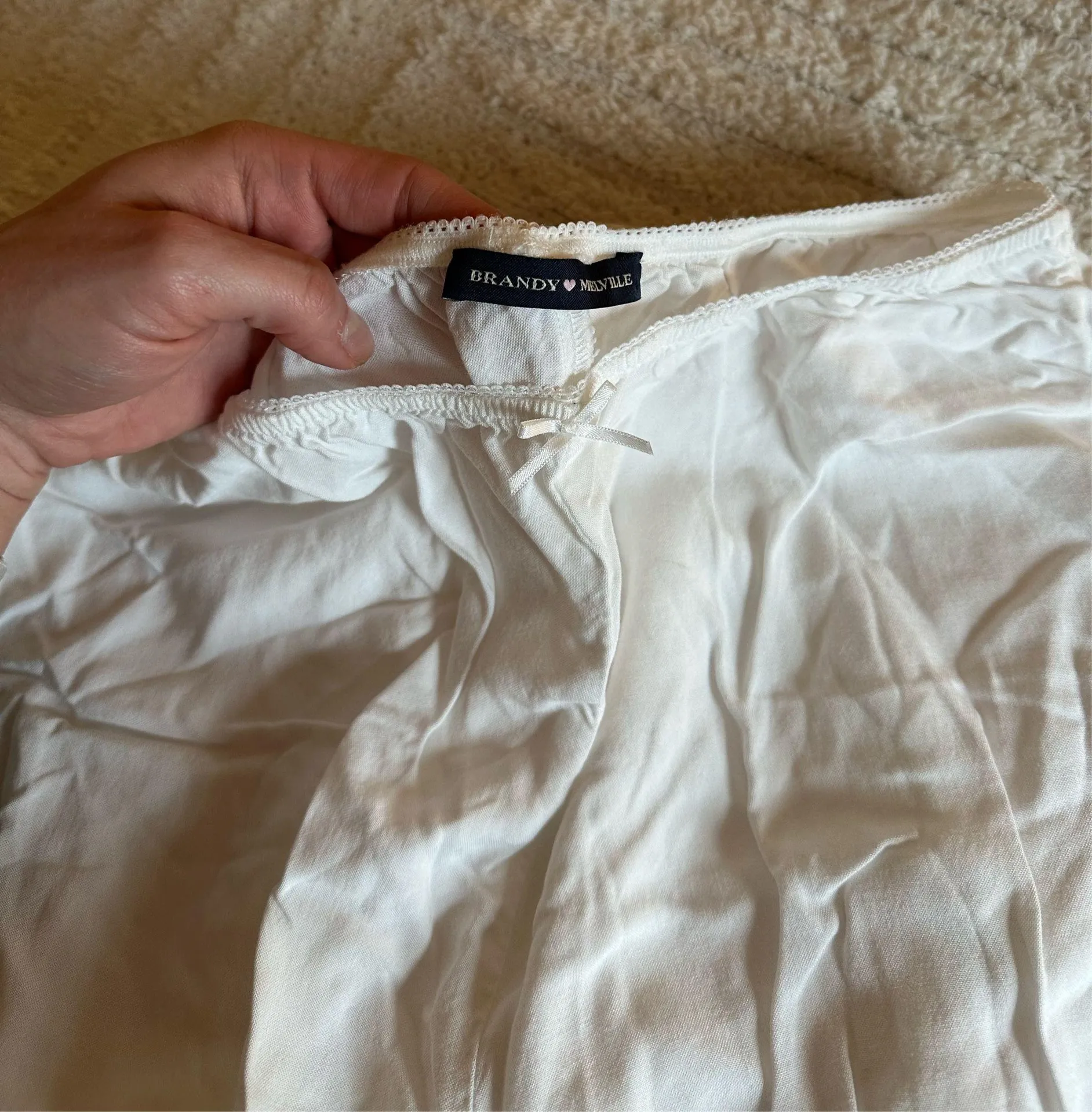 White Brandy Melville Pajama Pants  - Image 2
