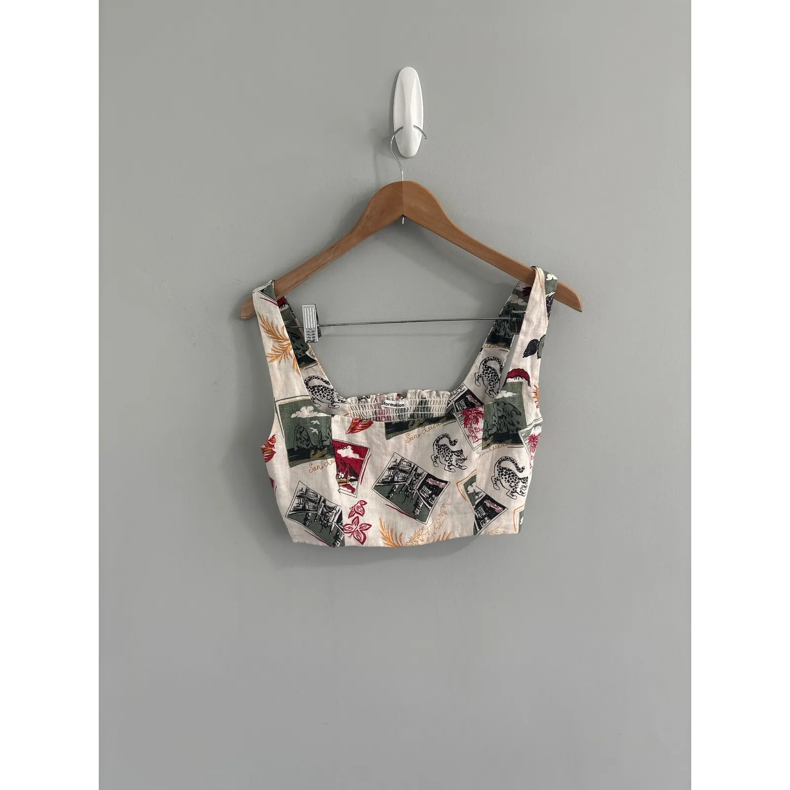 Reformation  Linen‎ Cropped Top Size 4 - Image 2