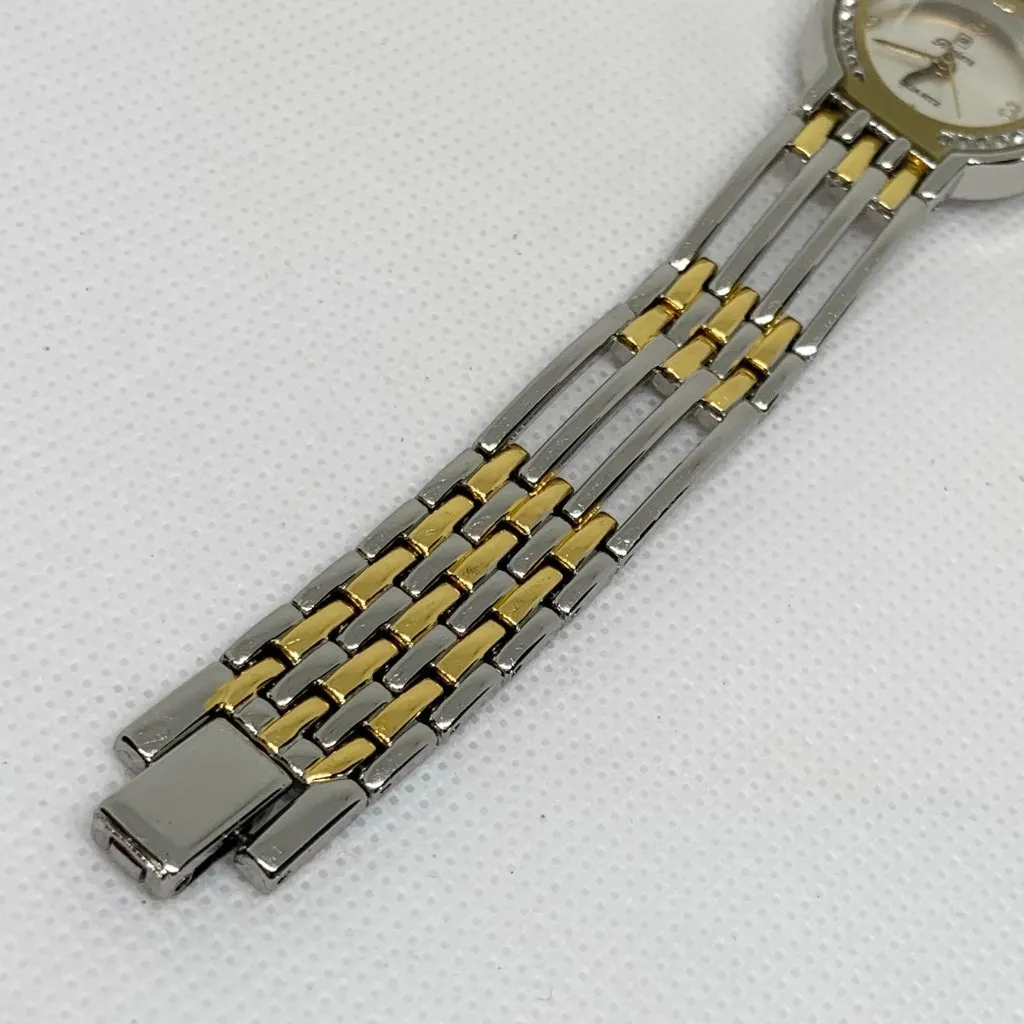 Riviera women’s wrist watches gold gold silver tone 25mm rhinestones running - Image 5