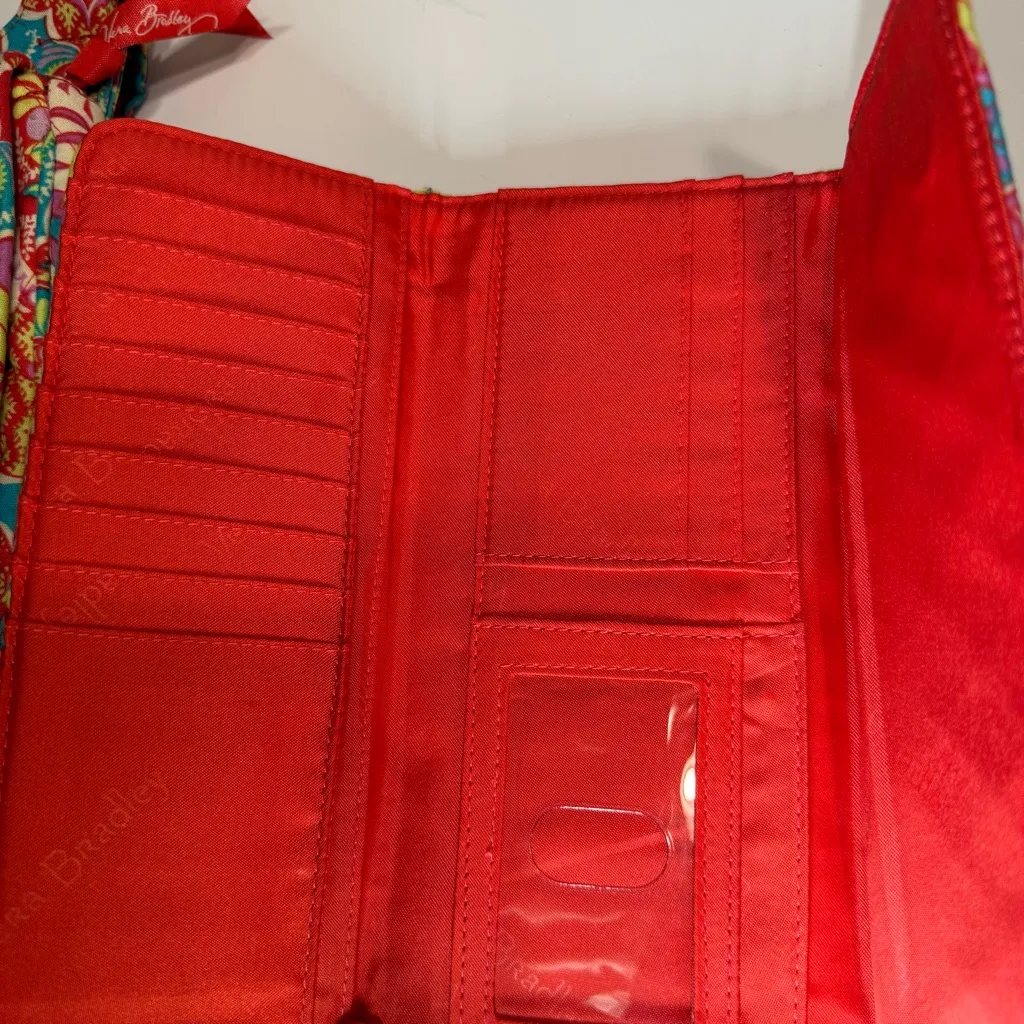 Vera Bradley Mailbag Messenger Bag with Wallet in Paisley in Paradise Pattern - Image 8