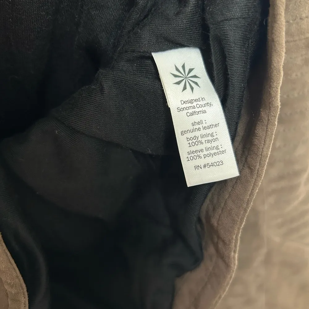 Athleta  Dark Brown Leather Jacket - Image 3