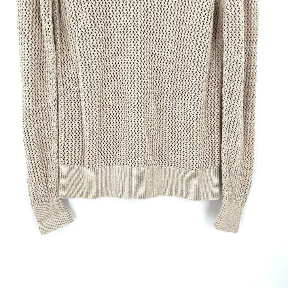 Everlane Mesh Soft Cotton Pullover Crewneck Sweater in Praline - Image 6