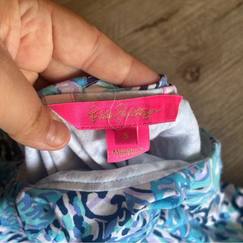 Lilly Pulitzer light Aqua Spritz Alessa romper - Image 8