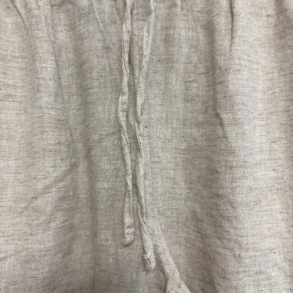 Banana Republic Wide Leg Crop Pull On Pants Small Petite NWT Linen Blend Beige - Image 5