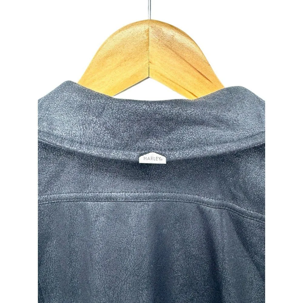 Harley-Davidson Women's Asymmetric Coated Ponte Biker Jacket, 97580-16VW. MEDIUM - Image 7