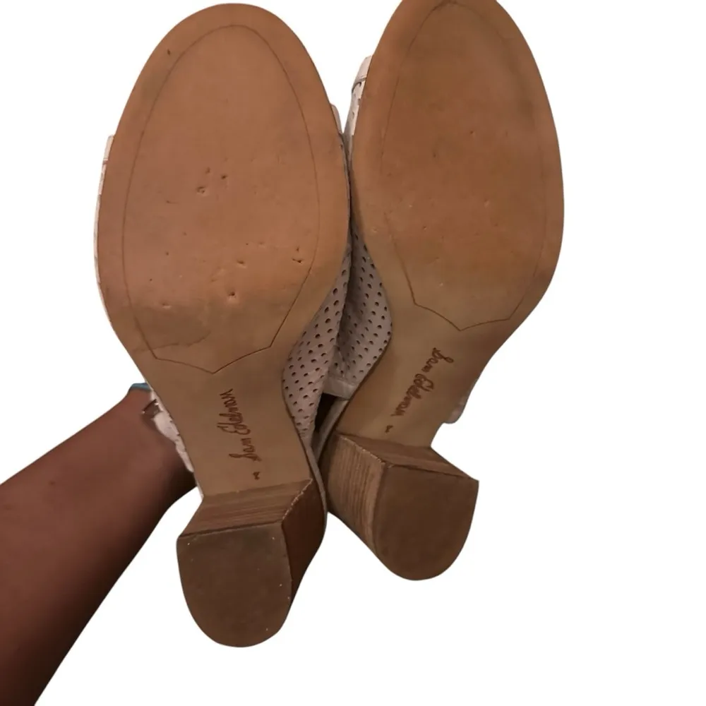 Sam Edelman white leather upper sandals size 8M - Image 6