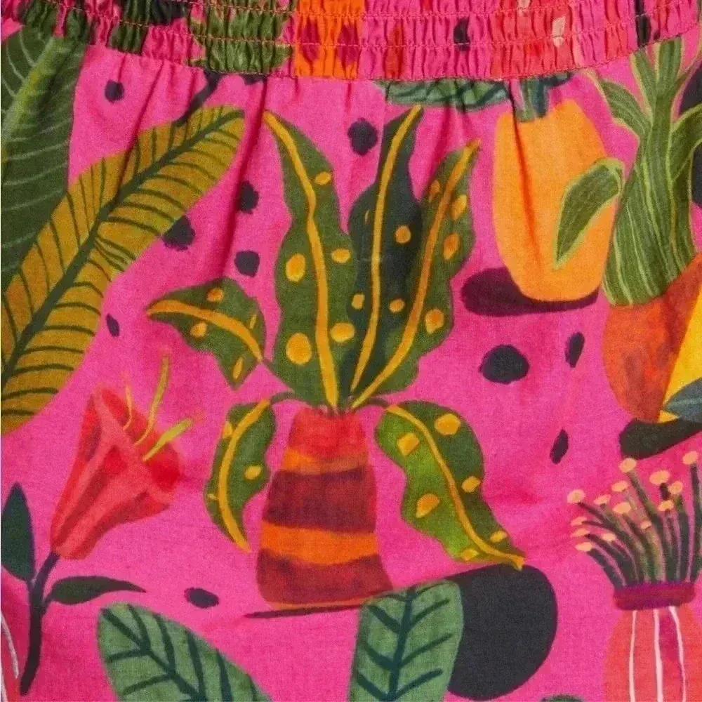 NWT FARM RIO POP LEOPARDS Short Sleeve Top BLOUSE Pink S - Image 7