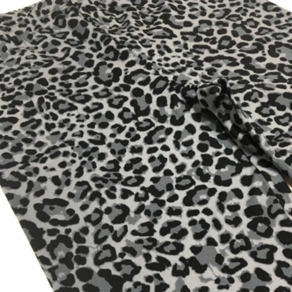 Zenana Gray Leopard High Waist Bike Shorts - Image 3