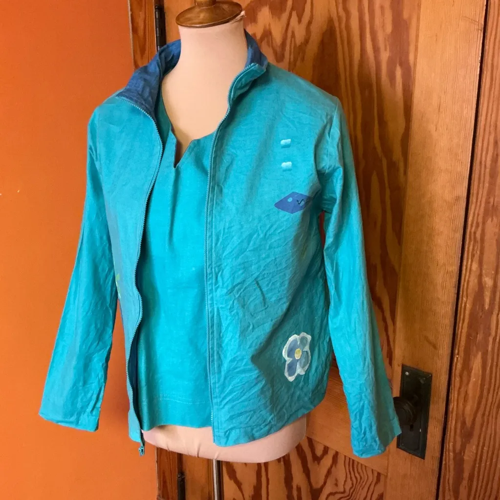 Vtg 80s Hand painted Play Alegre top & jacket set - Image 14