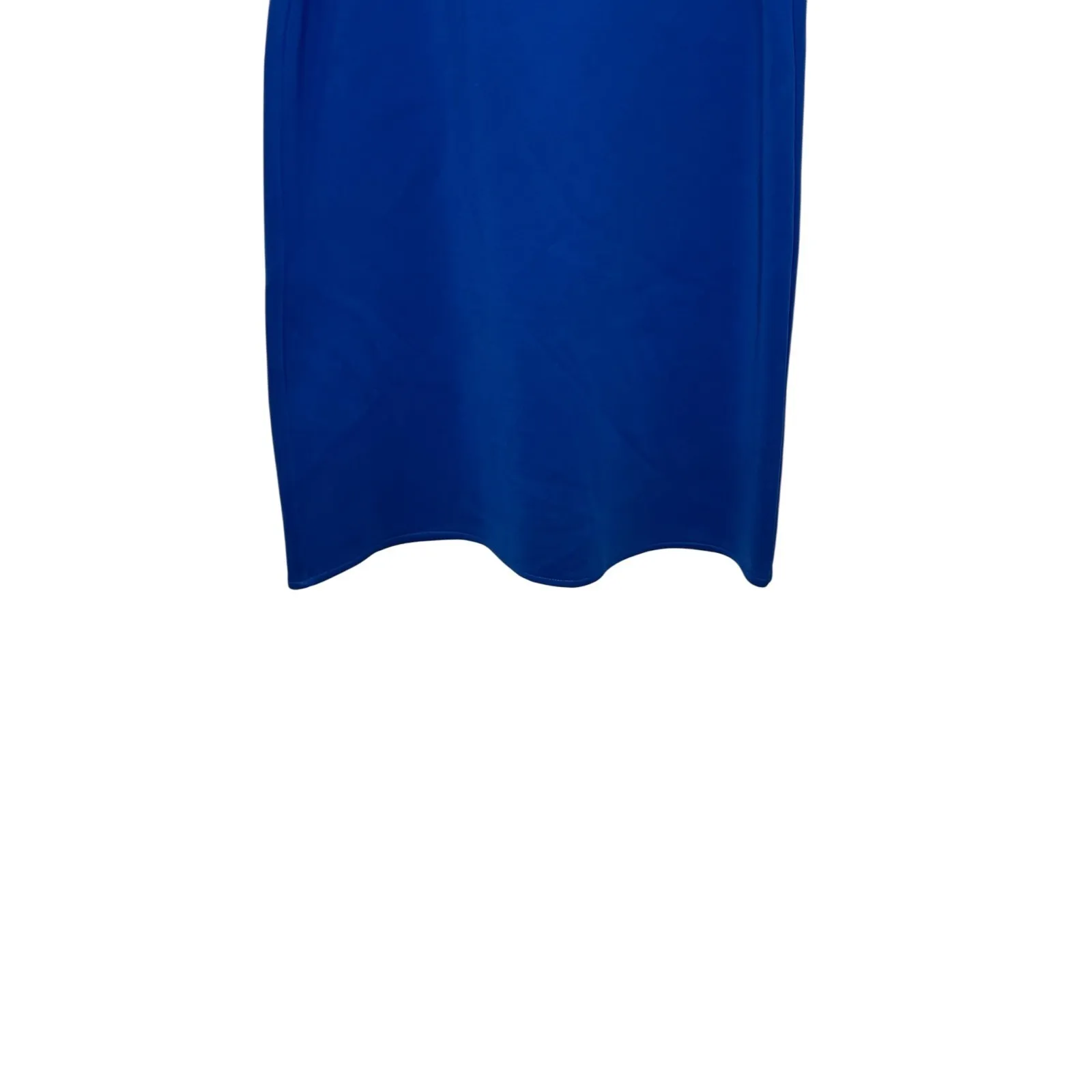 Umgee Women's Dress Sleeveless Shawl Collar Mini Shift Minimalist Blue Small NWT - Image 5