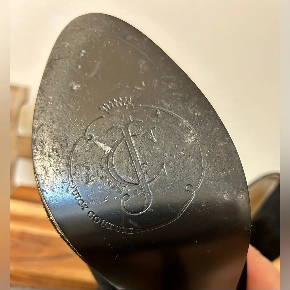 Juicy Couture Elyssa Platform Booties in Black Suede Size 10 - Image 15