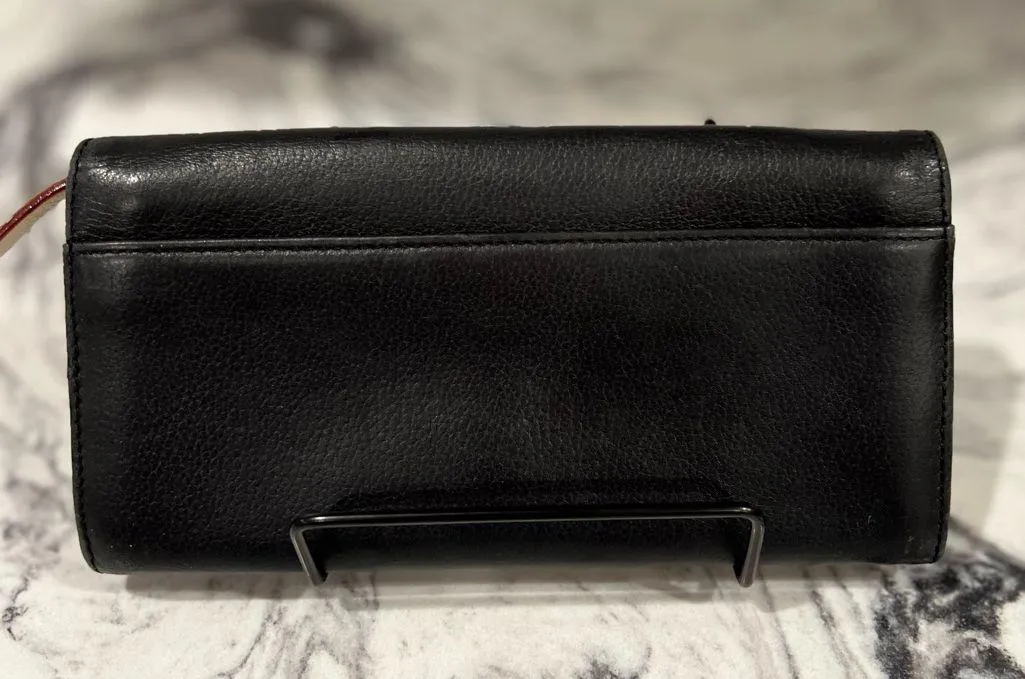 Kate Spade black and snake print leather long wallet - Image 4