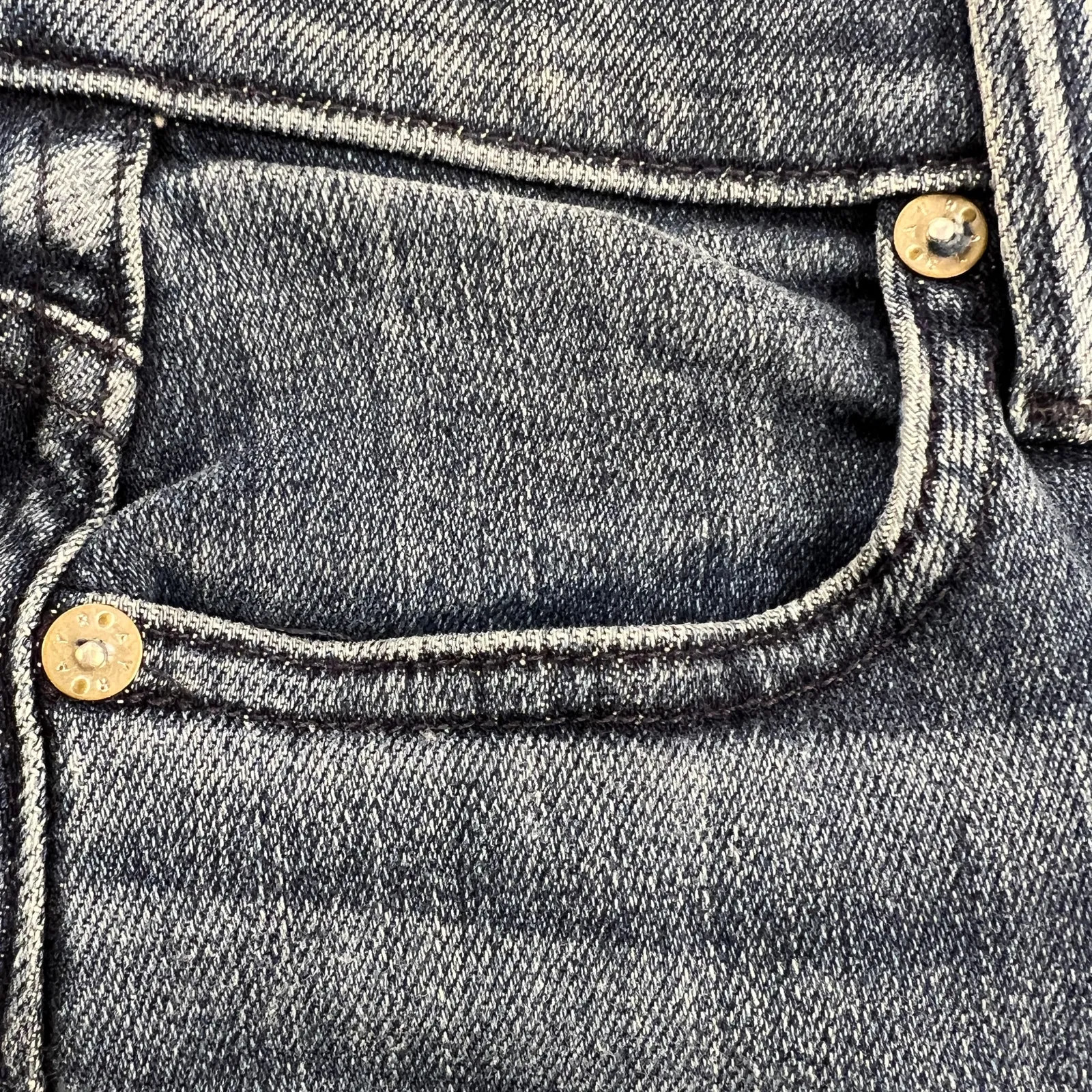 AYR The Riser Skinny High Rise Ankle Jeans Raw Hem Neon Jupiter Wash Size 27 - Image 6