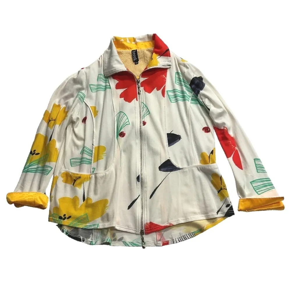 Berek Women's Ray‎ of Sunshine Full Zip Jacket Size L Multi Long Sleeve Pockets Size L - Image 5
