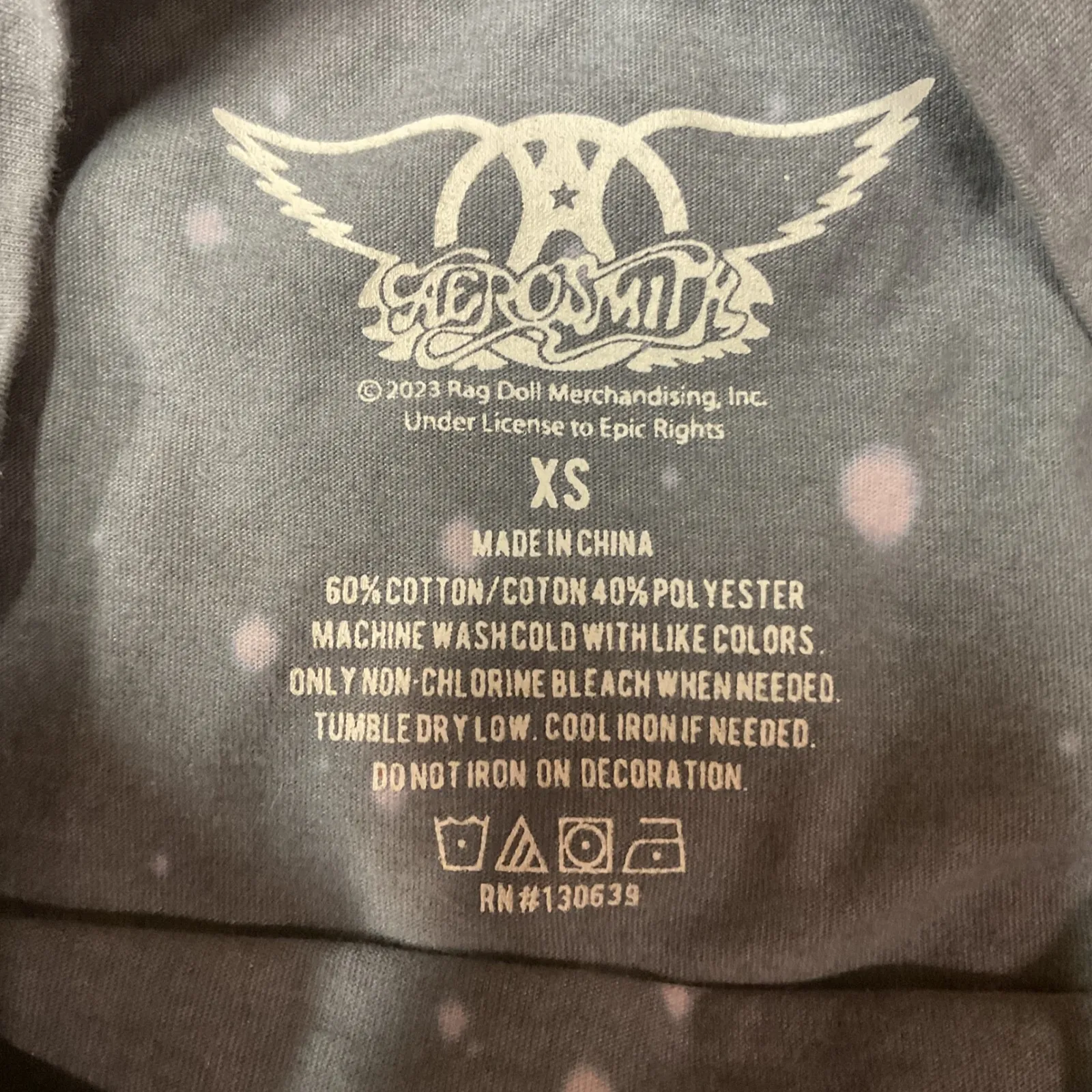 Aerosmith Short Sleeve Splatter Oversized Graphic‎ Tee Size XS - Image 8