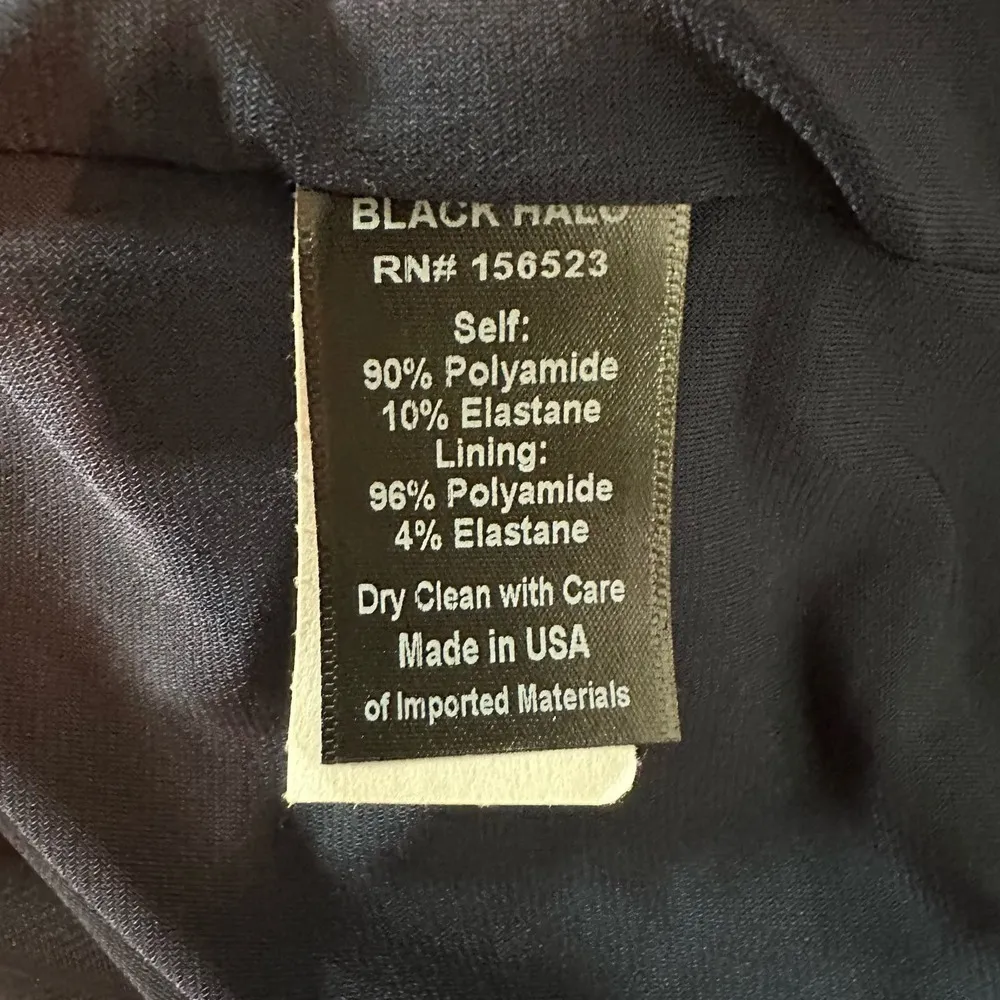 BLACK HALO Kareem Velvet Bodycon Midi Dress Size US 2 Deep Wave - Image 5