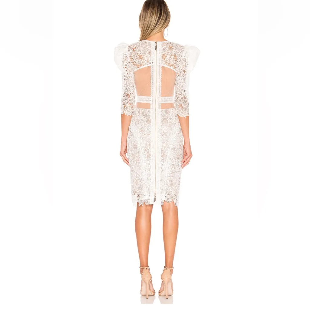 BRONX & BANCO Madeleine Lace Dress - White - Image 4