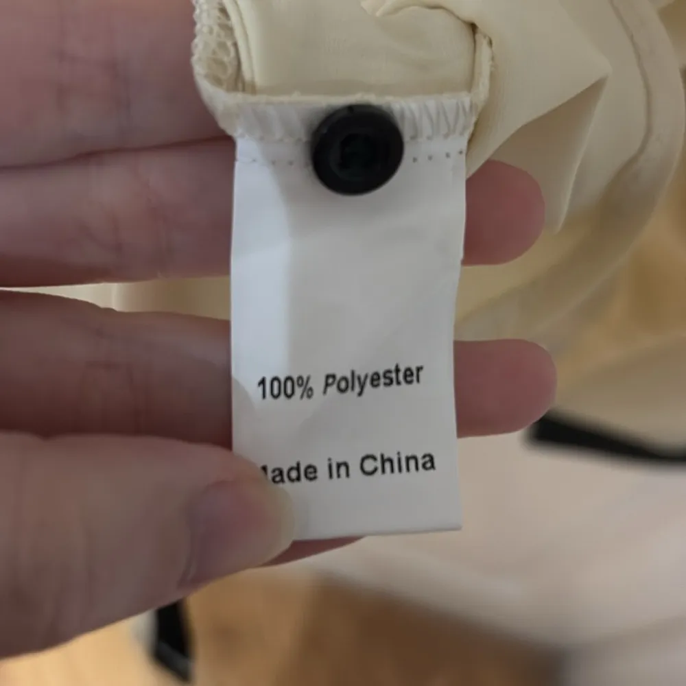 Cream and black colored button down - Image 4