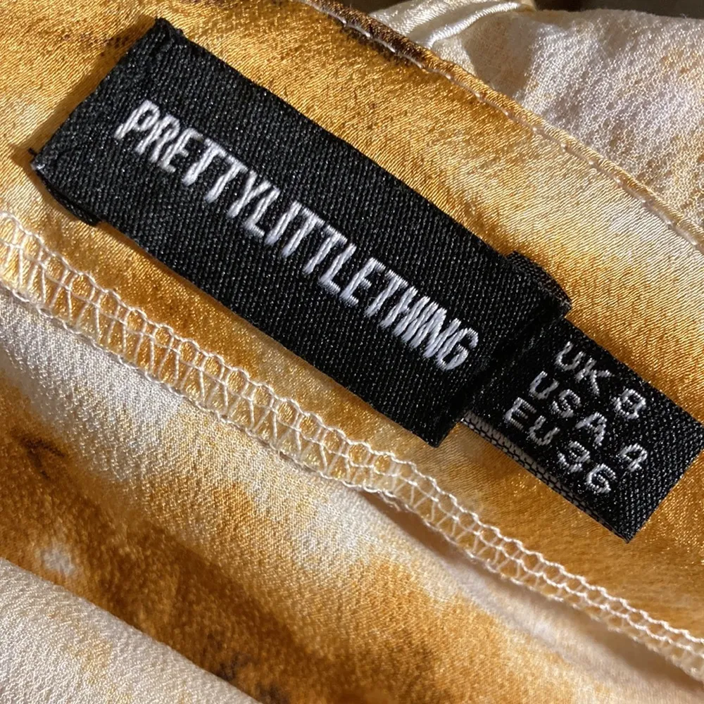 Tie Dye Satin Lace Up Back Ruched Bodycon Dress Women Size 4 - Image 4