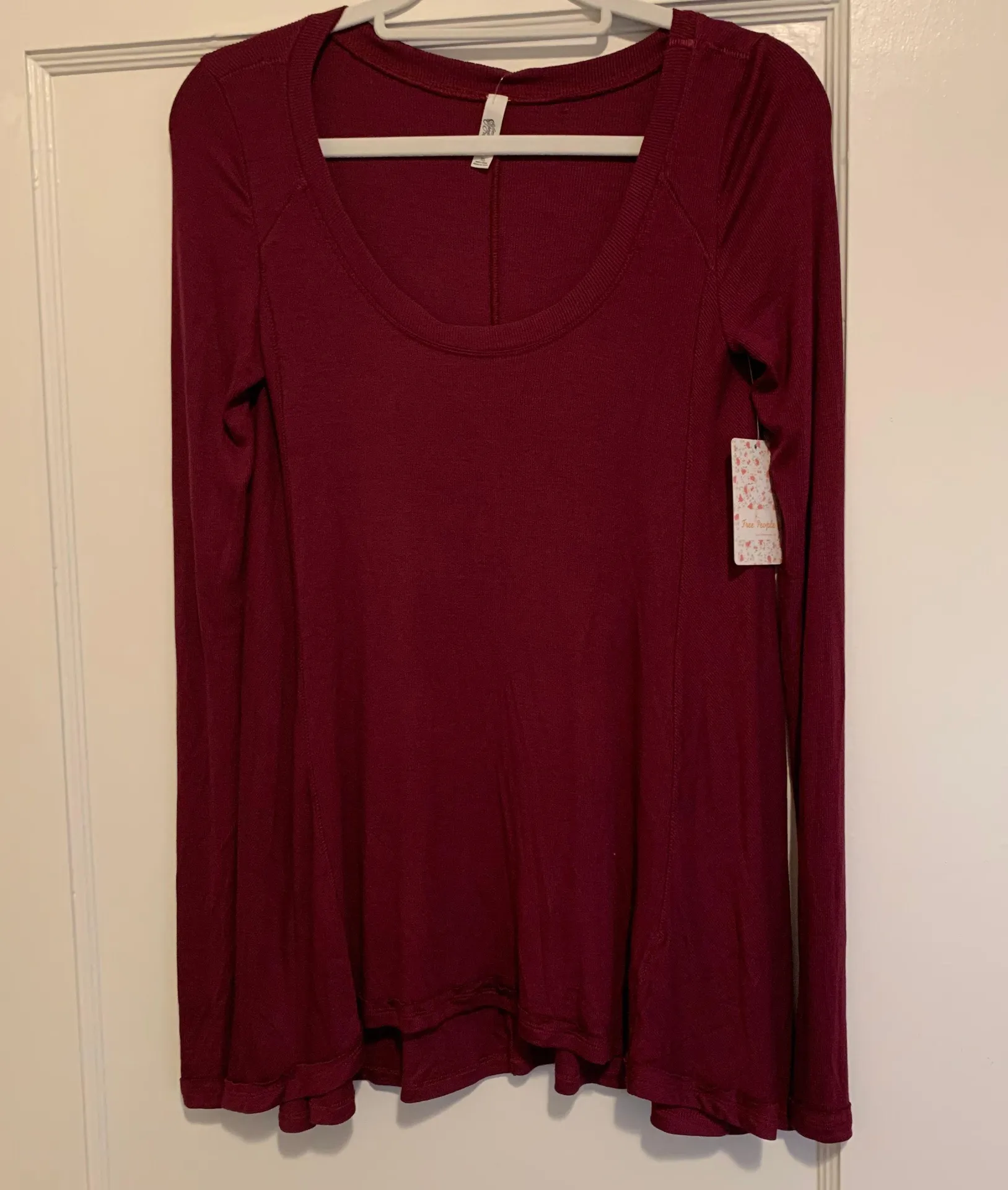 Free People January maroon Tunic long knit top NWT - Image 4