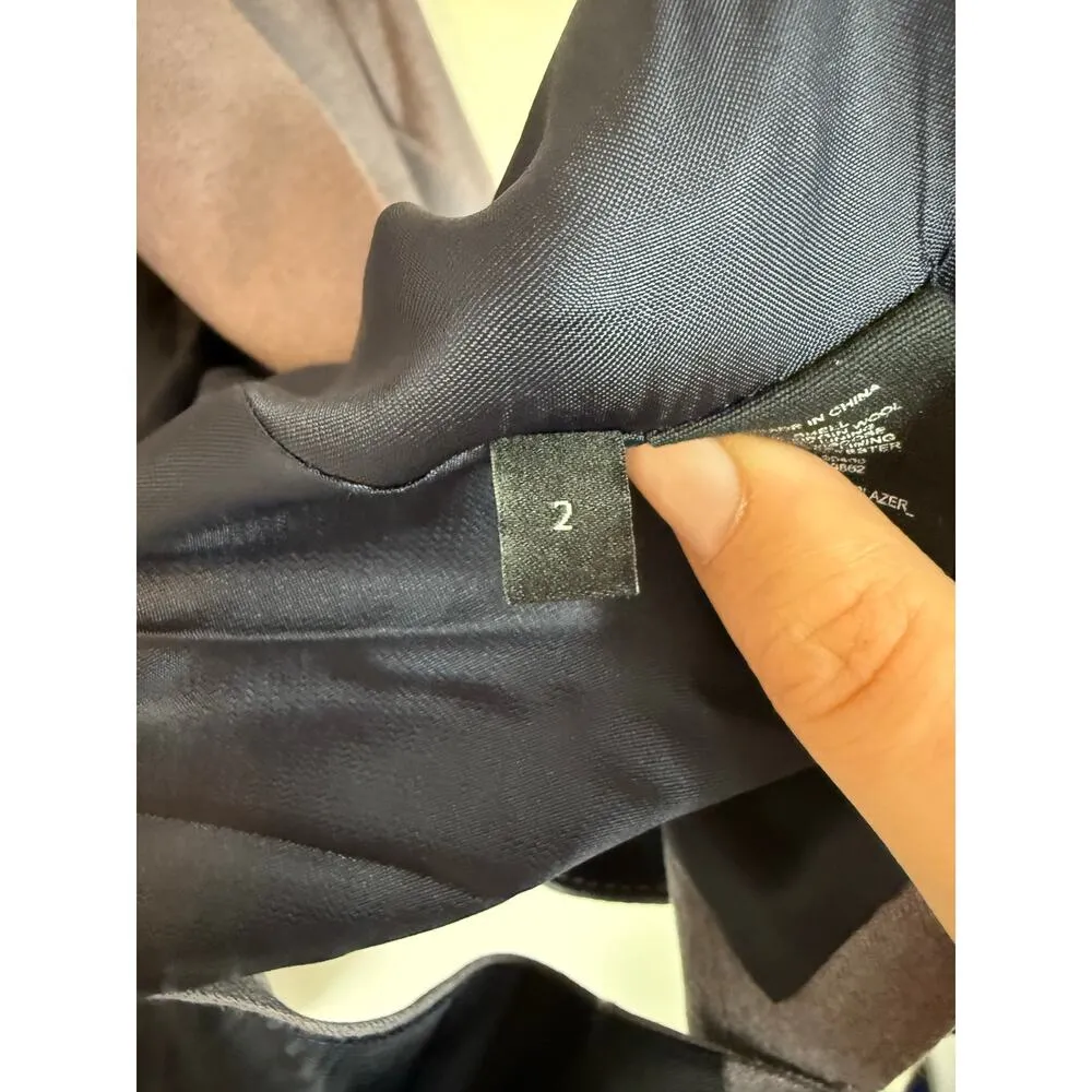 Theory Staple Blazer Sleek Flannel purple 100% wool blazer size 2 - Image 4