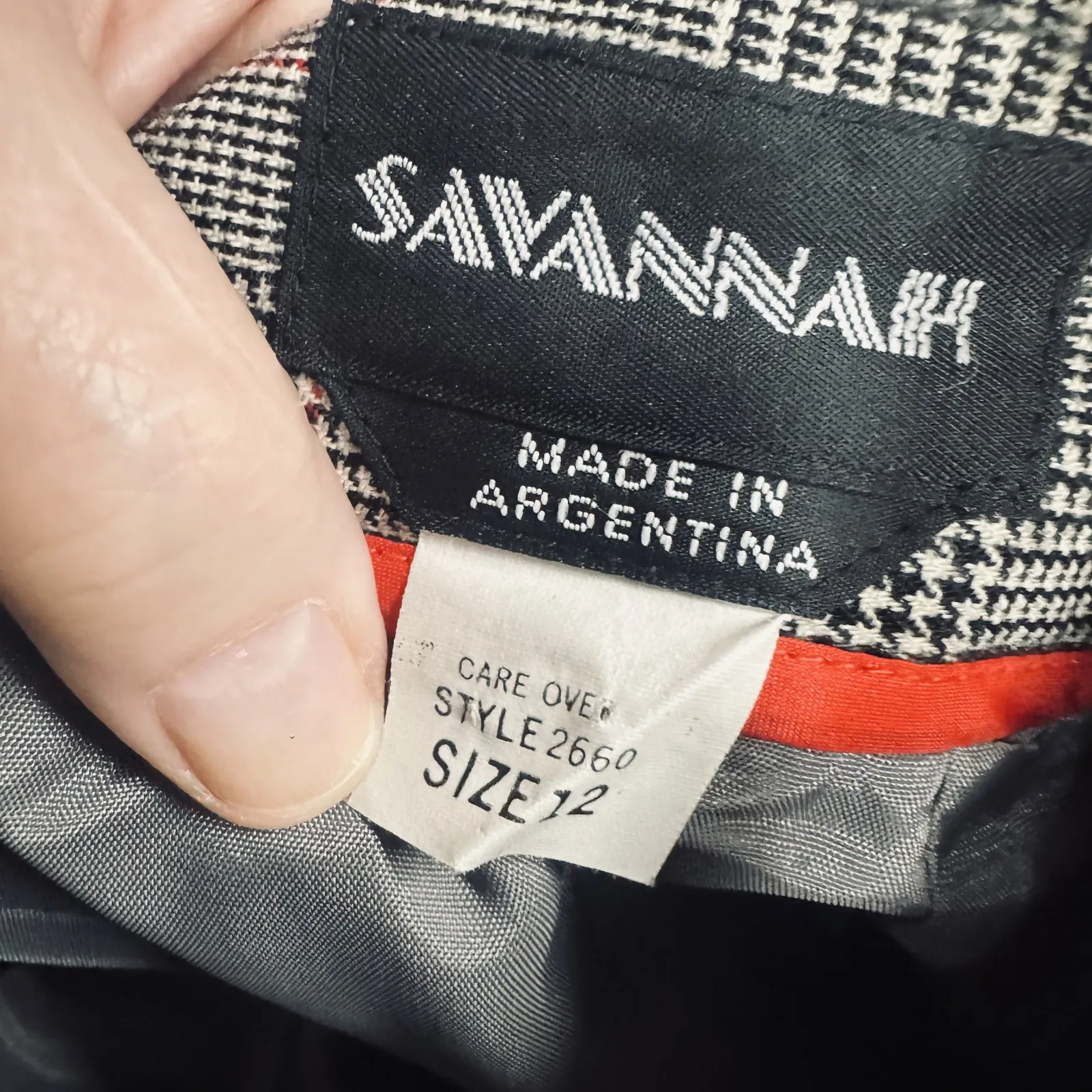 Savannah Vintage Womens Pants 12 Plaid Wool Pleated High Rise Academia 90s Black - Image 5