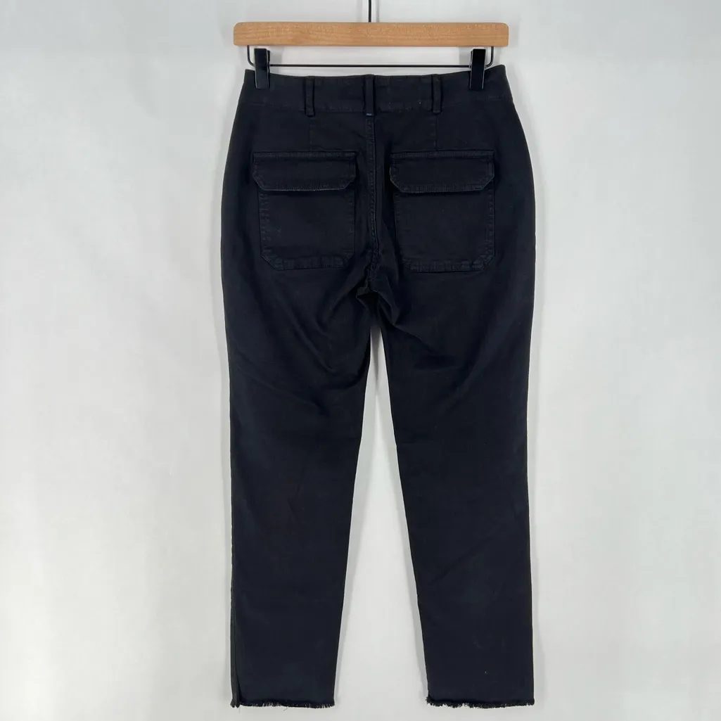Anthropologie Pilcro Slim Straight Utility Pants Crop Cutoff Raw‎ Hem Stretch - Image 7