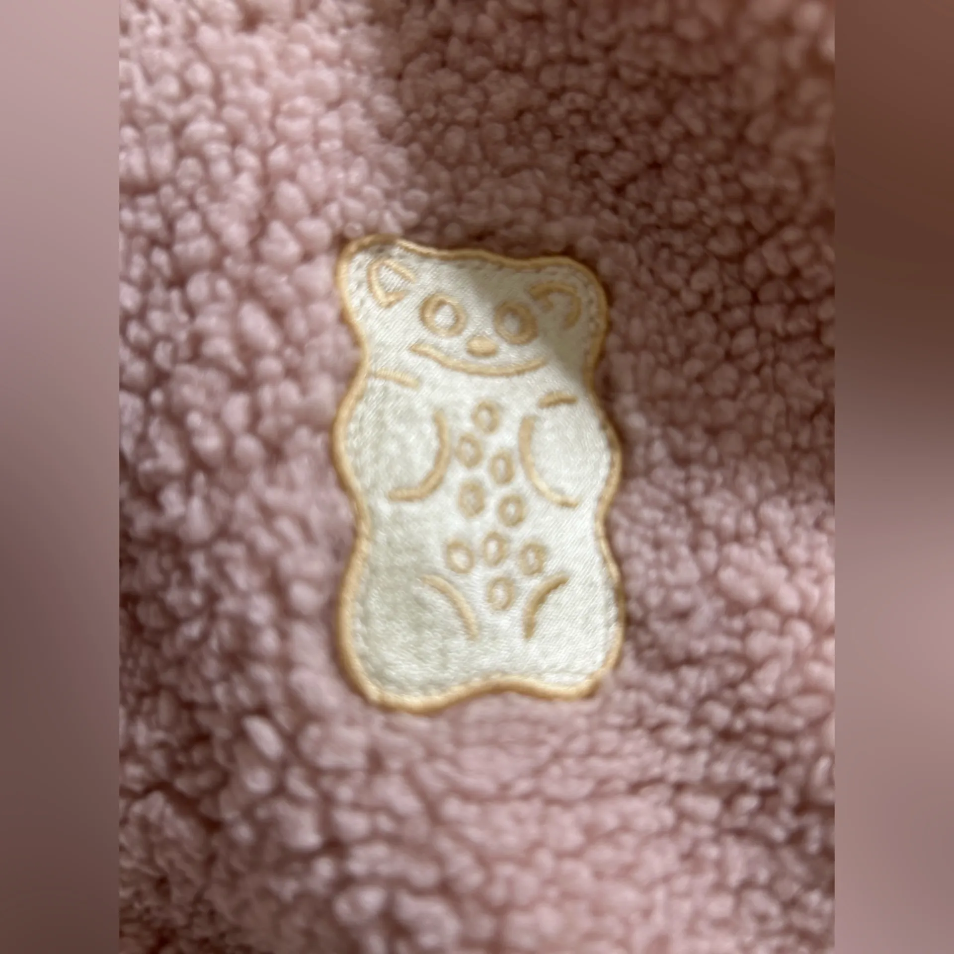 NEW Haribo Pink Juniors Fleece Teddy Crop Zip Up Lined Jacket M $74 Size M - Image 3