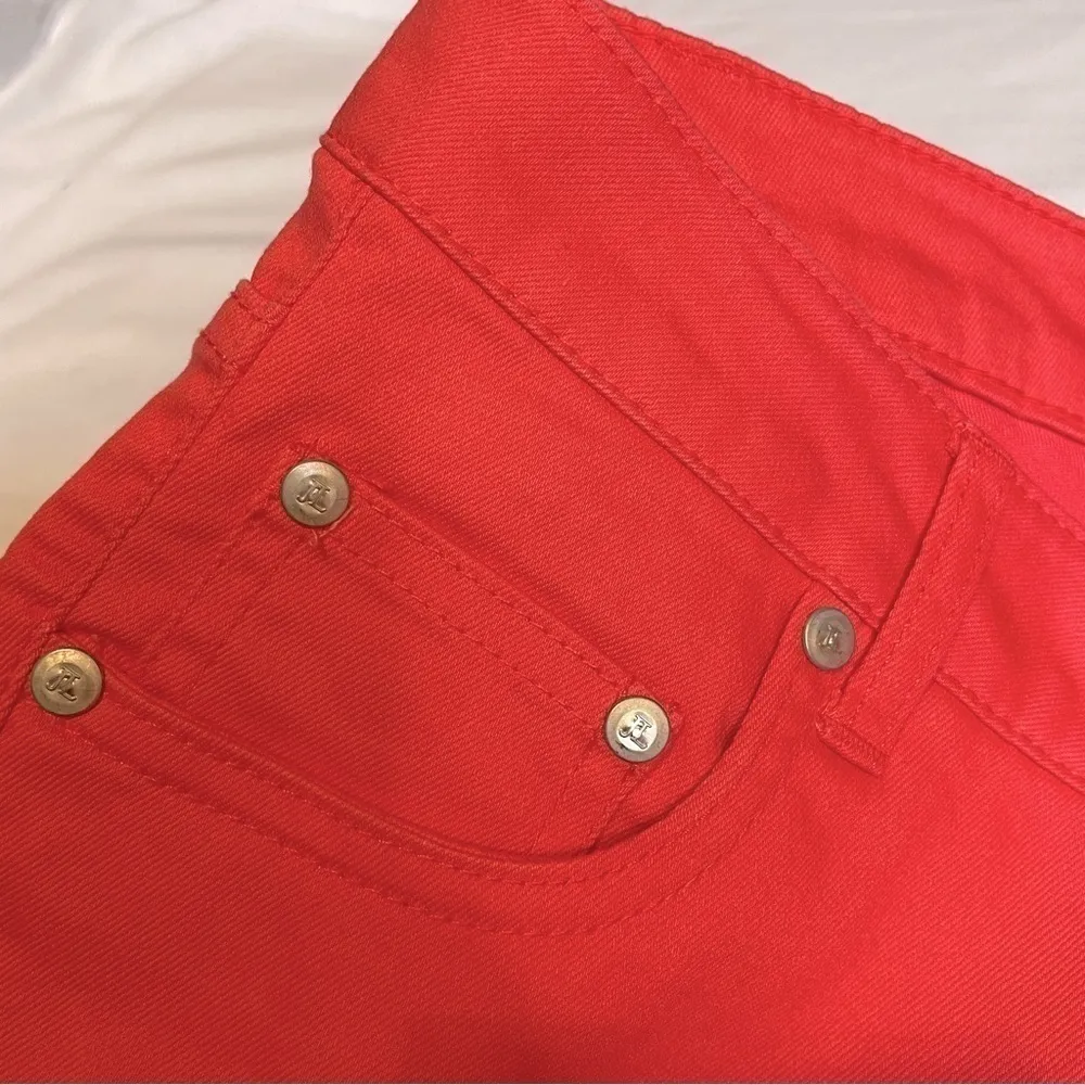 Plus Size 14W Coral Red Slim Fit High Rise Stretch Jeans New Summer Pants - Image 6