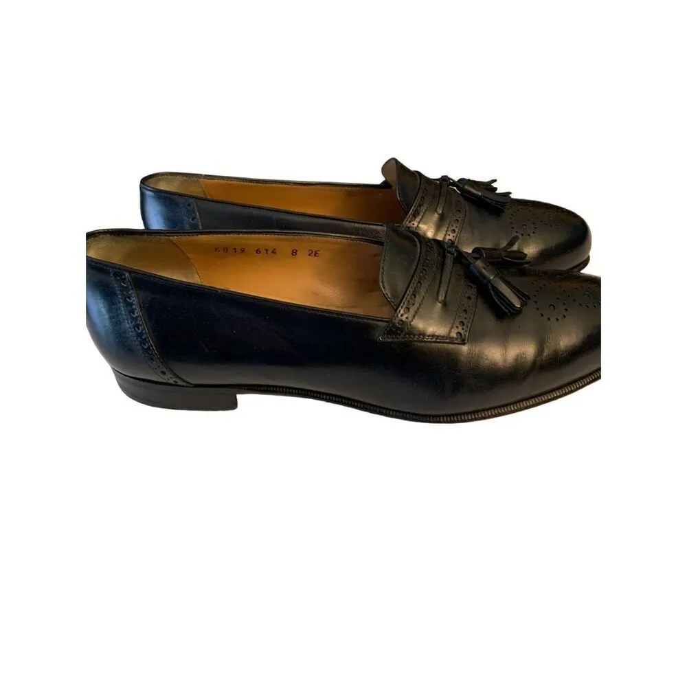 Salvatore Ferragamo leather tassel loafers dress shoes black women's size 8 - Image 4