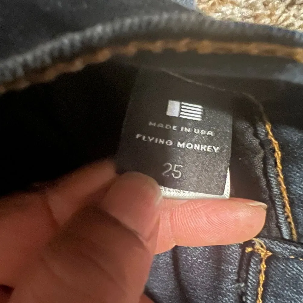 Flying Monkey Dark Wash Skinny Jeans Classic‎ Denim Pants Size 25 - Image 3