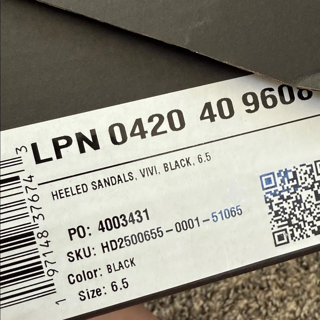 Shoe Dazzle Black Strappy Heels Size 6.5 - Image 5