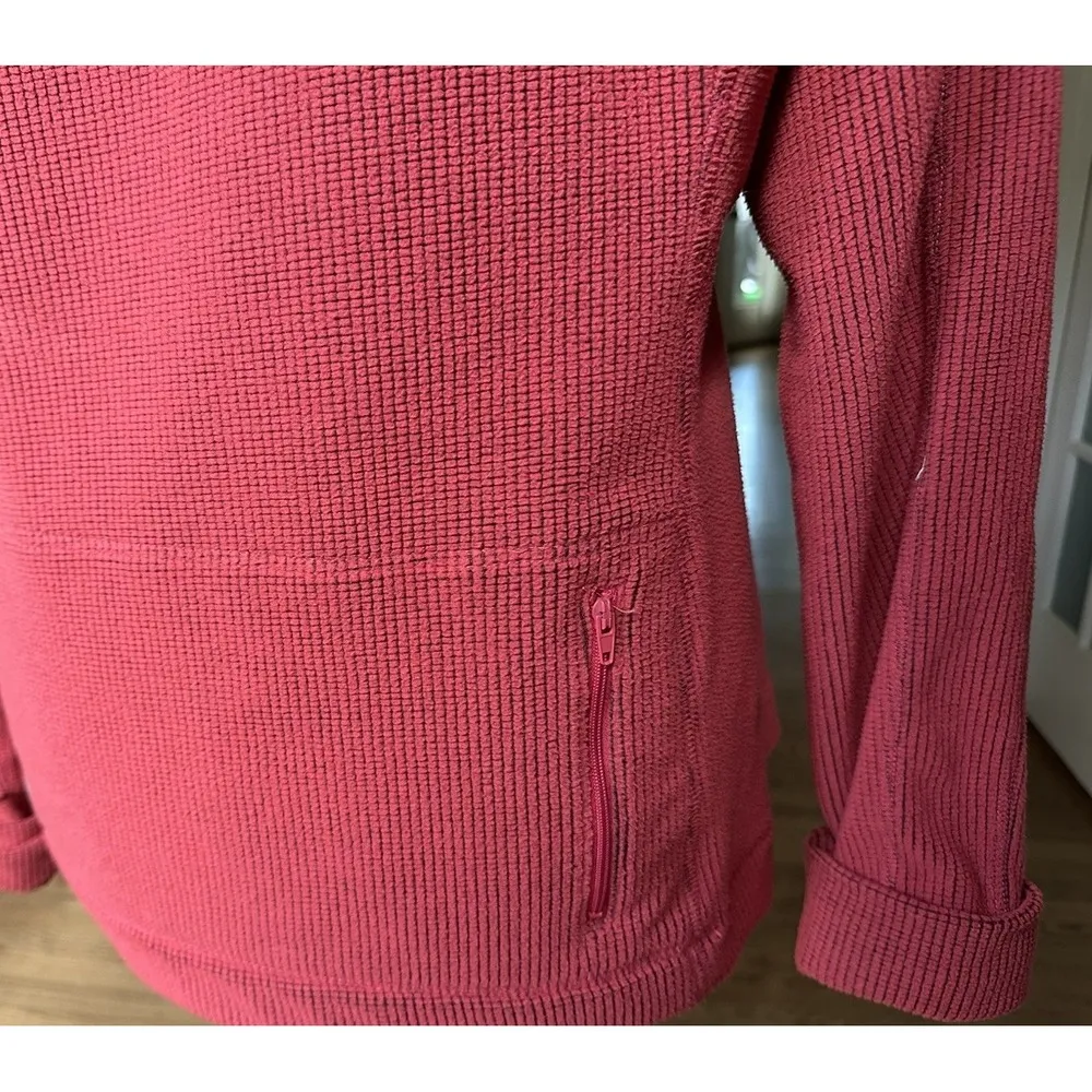 Zella Bright Orange Textured 1/2 Zip Pullover Hoodie Jacket L - Image 6